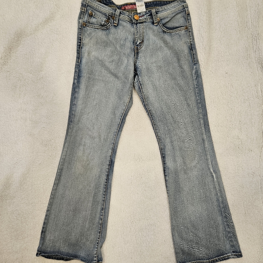 Levi's 518 Y2K Size 11M Super Low Bootcut Medium Wash Denim Blue Jeans